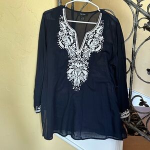 Embroidered Tunic Top